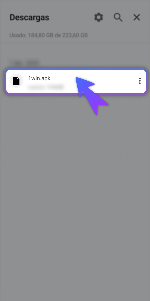 Abre el archivo descargado desde el sitio oficial de 1Win.