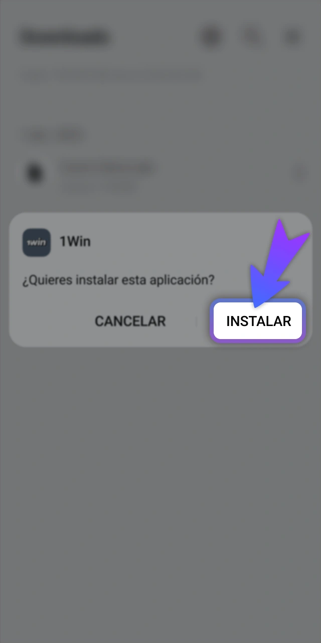 Instala la aplicación móvil desde el sitio oficial de 1Win.