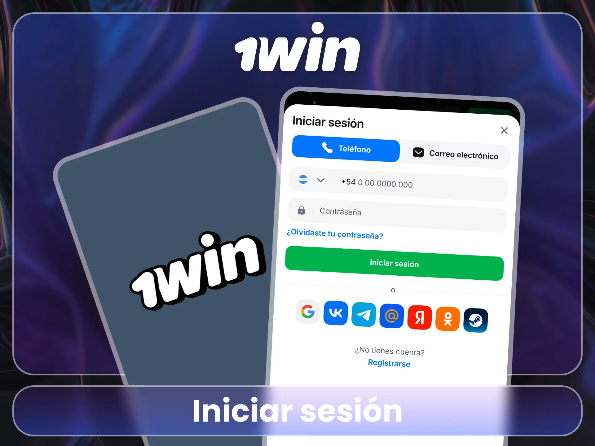 Inicia sesión en la app desde el sitio oficial 1Win.