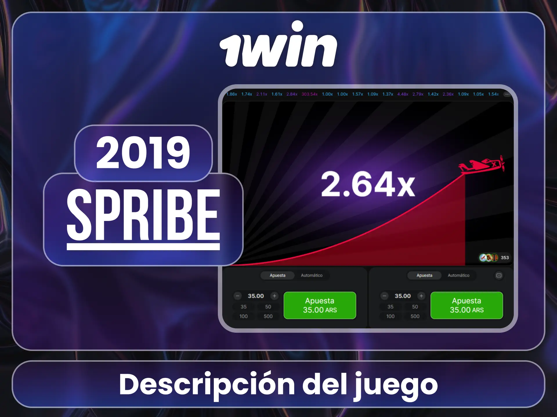 Juega al crash game en el sitio oficial de 1Win.
