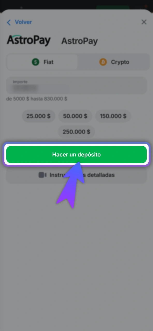 Realiza tu primer depósito en el sitio oficial de 1Win.
