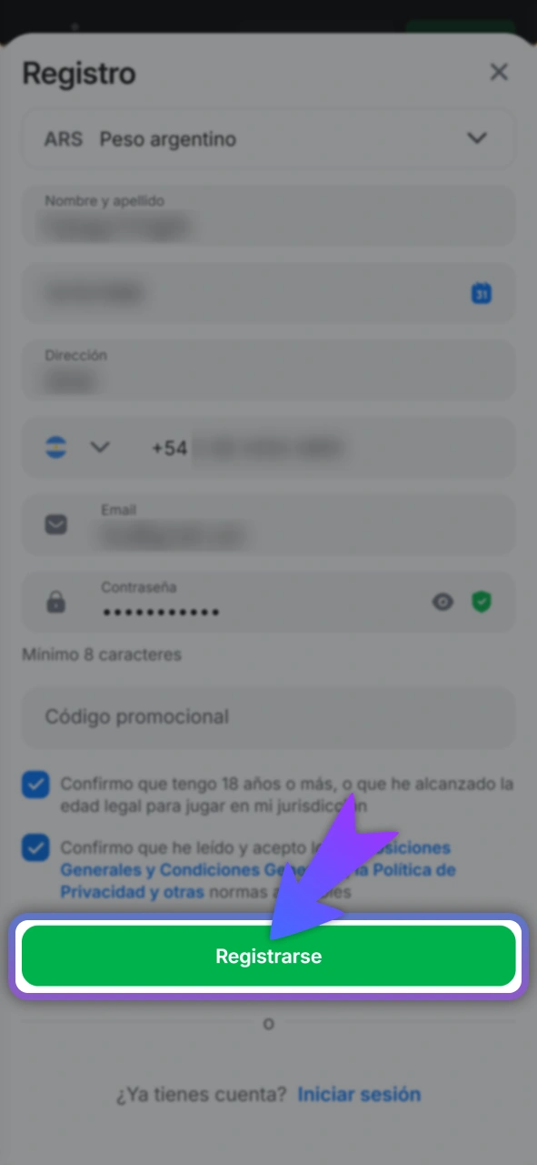 Inicia sesión segura en el sitio oficial de la 1Win.