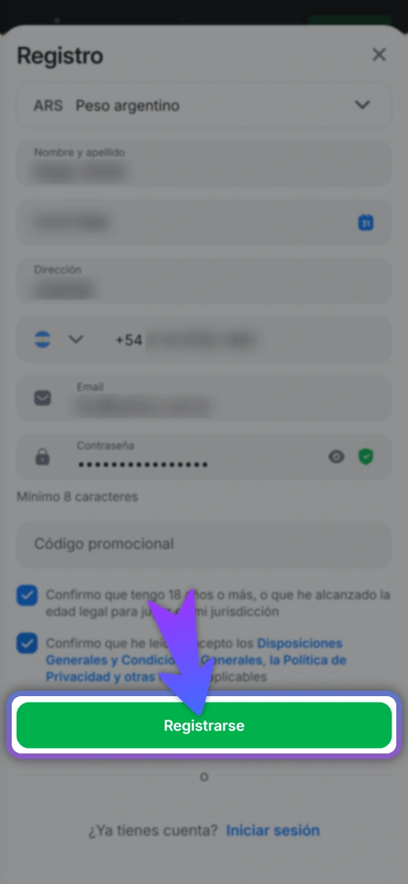 Regístrate de forma segura en el sitio oficial de 1Win.