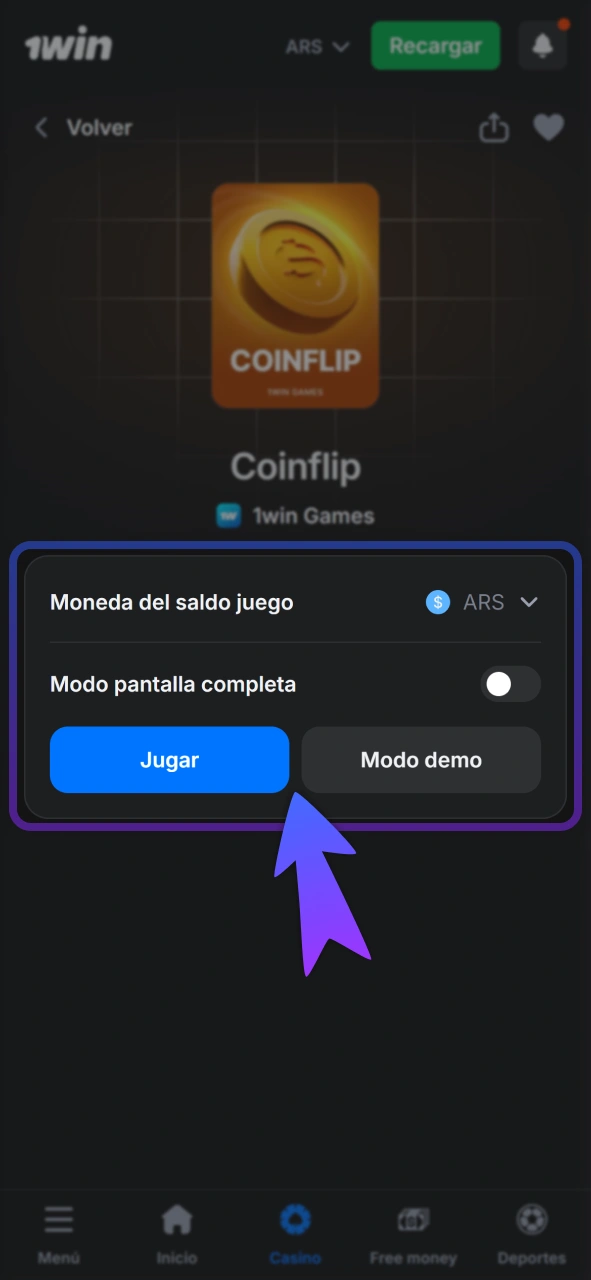 Apuesta en tus juegos favoritos del sitio oficial de 1Win.