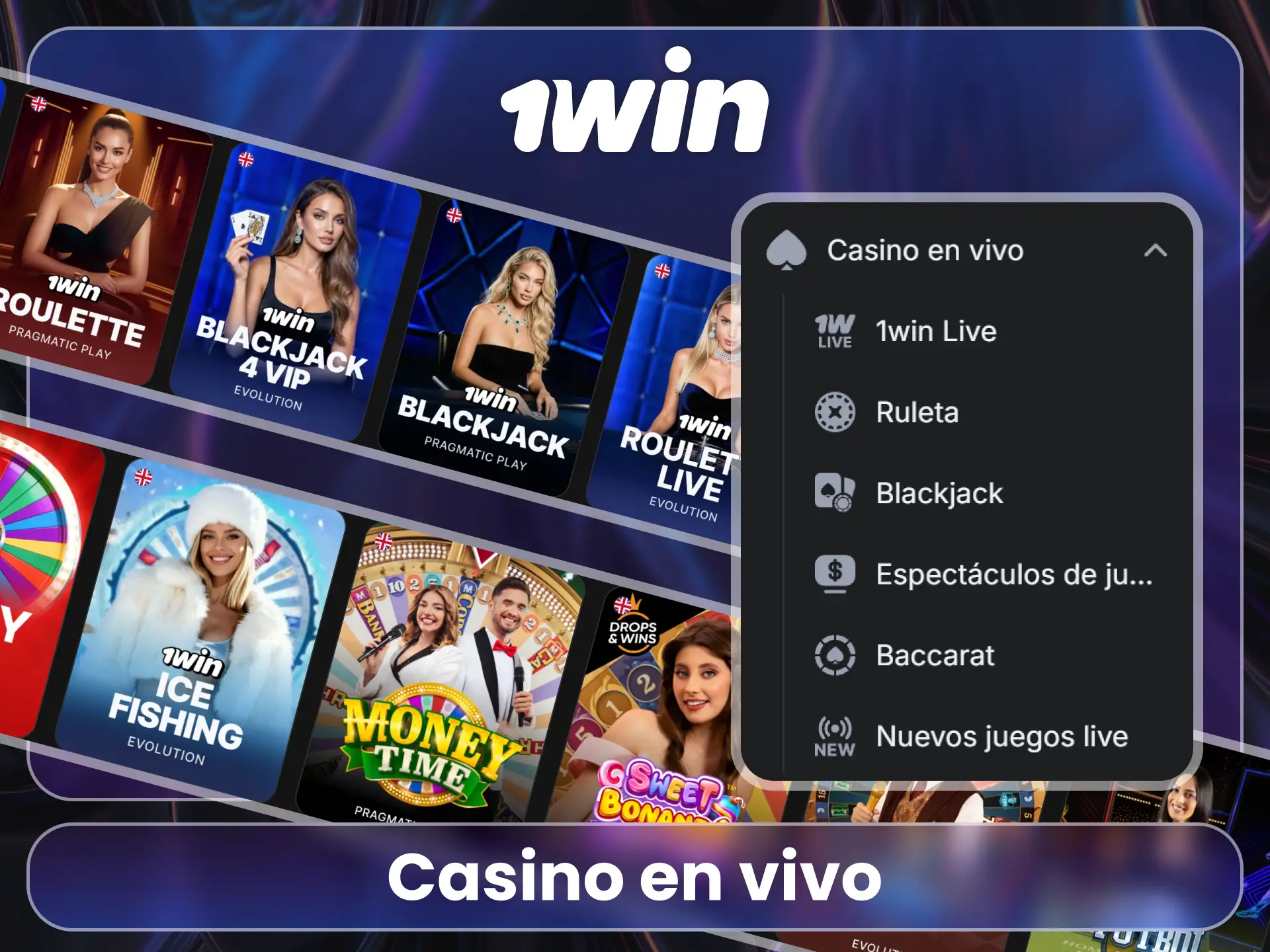 Juega con crupieres reales en el sitio oficial de 1Win.
