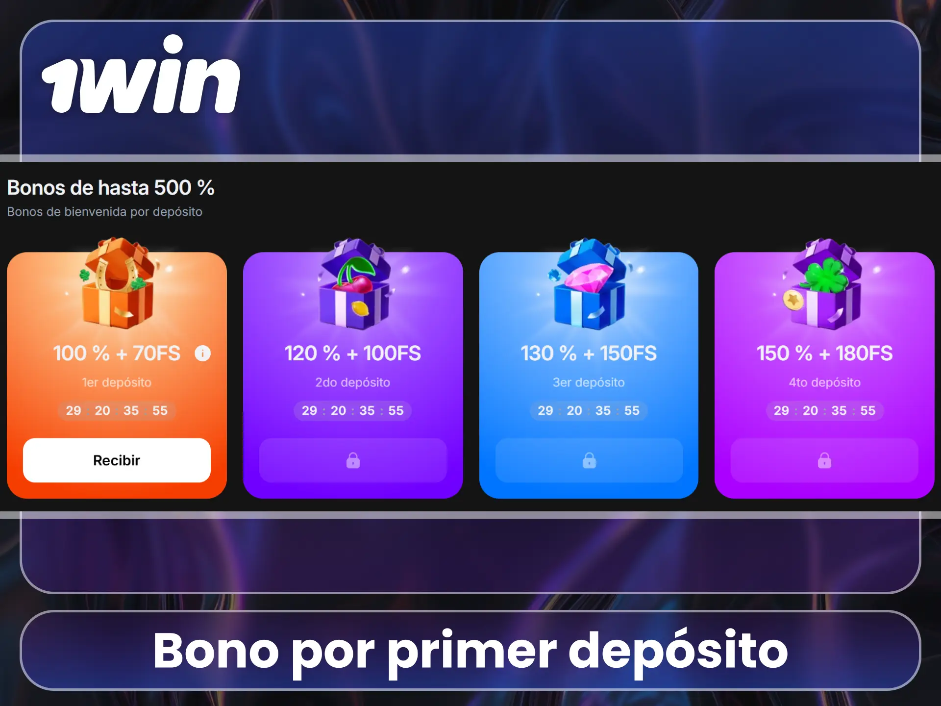 Activa el bono de bienvenida en el sitio oficial 1Win.