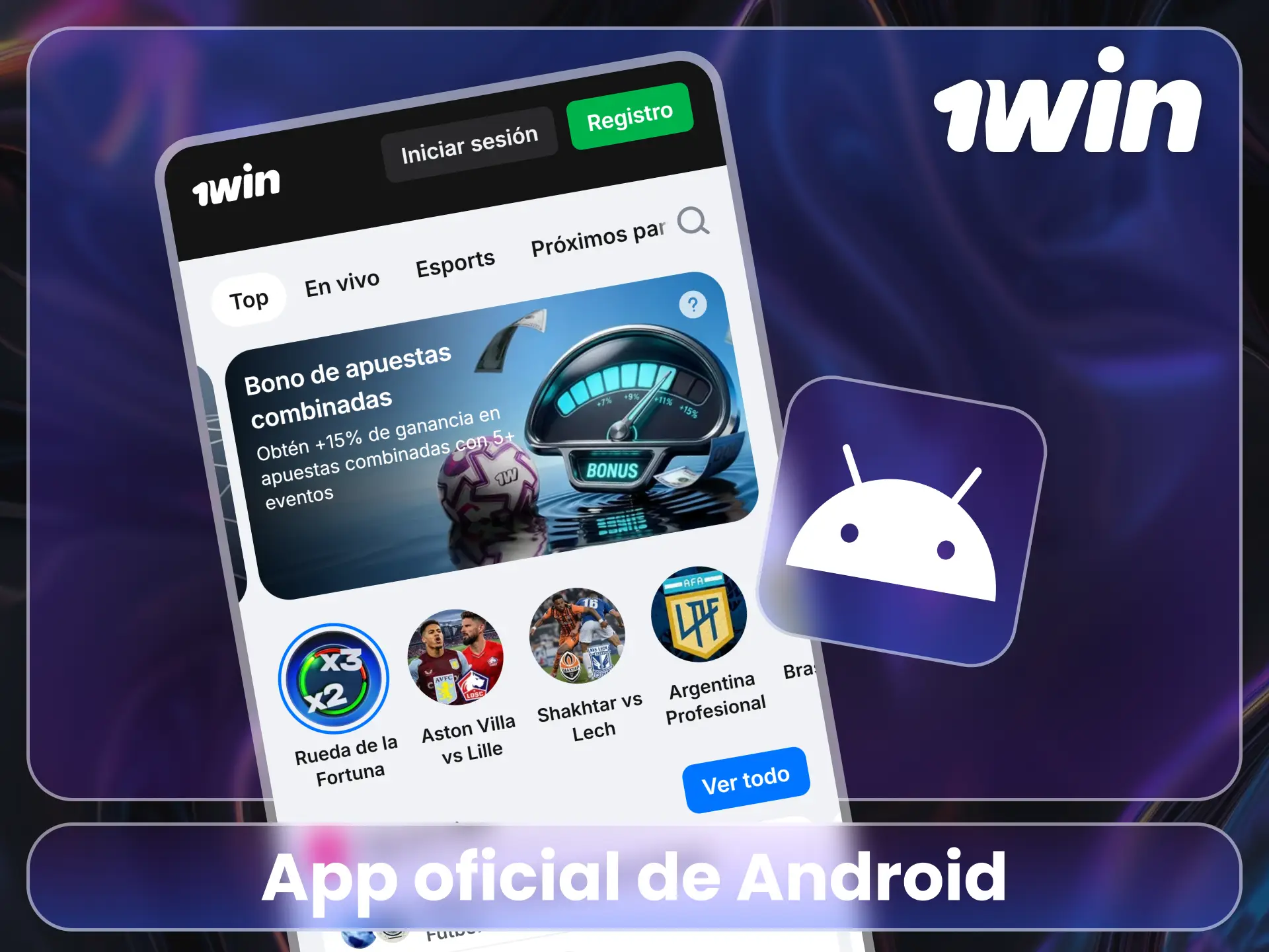 Descarga la aplicación Android en el sitio oficial de 1Win.