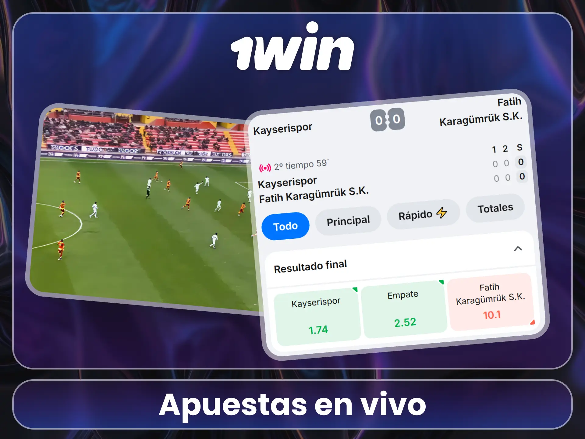 Realiza apuestas en vivo en el sitio oficial de 1Win.