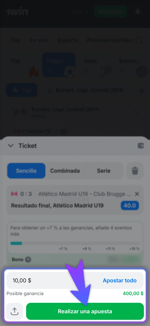 Confirma tu apuesta en el sitio oficial de 1Win hoy.