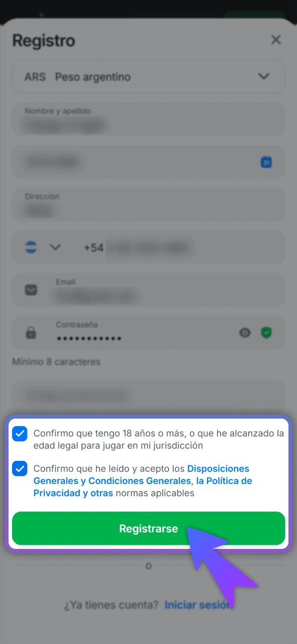 Finaliza tu registro seguro en el sitio oficial de 1Win.
