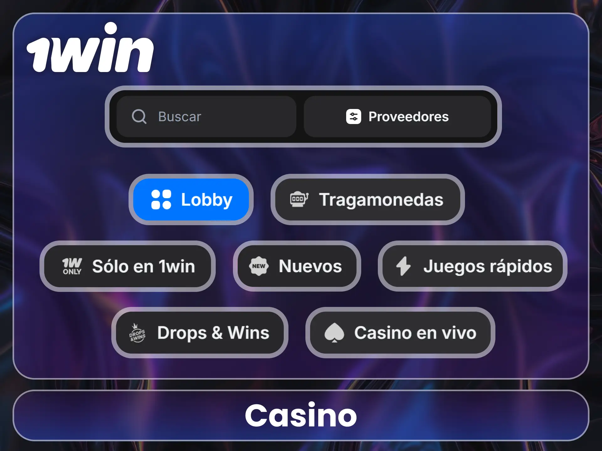 Explora miles de juegos en el sitio oficial de 1Win.