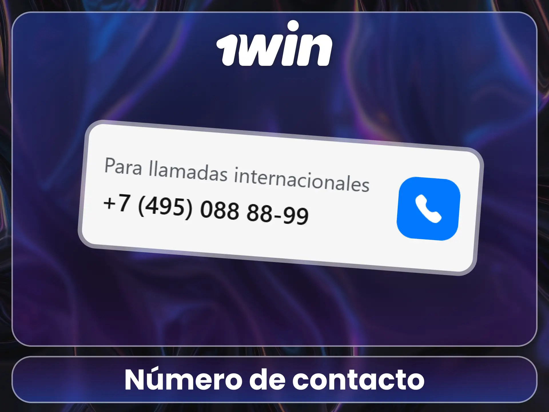 Llama al soporte telefónico desde el sitio oficial de 1Win.